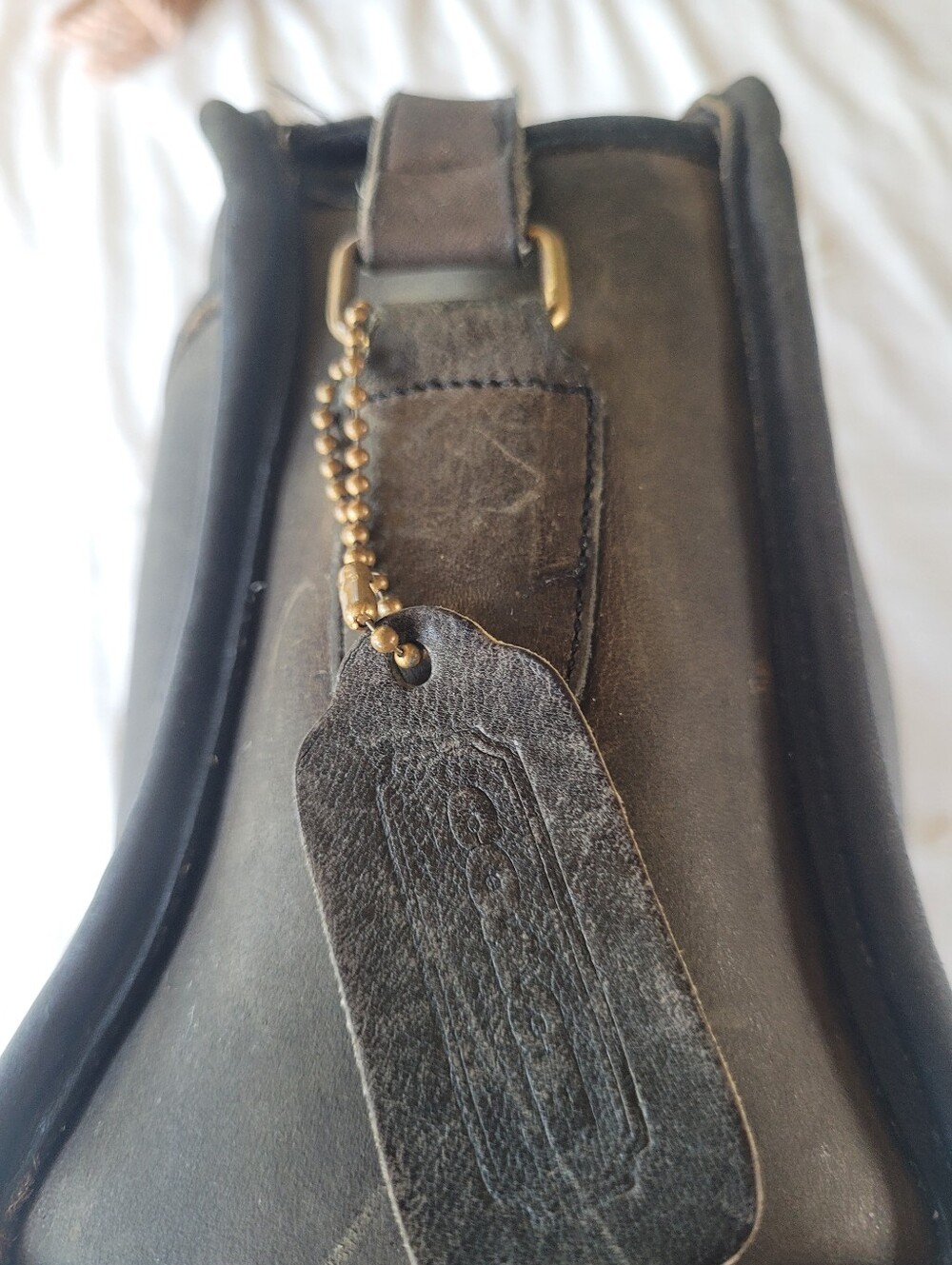 Women's Coach Black Leather Shoulder Bag - Picture 9 of 14